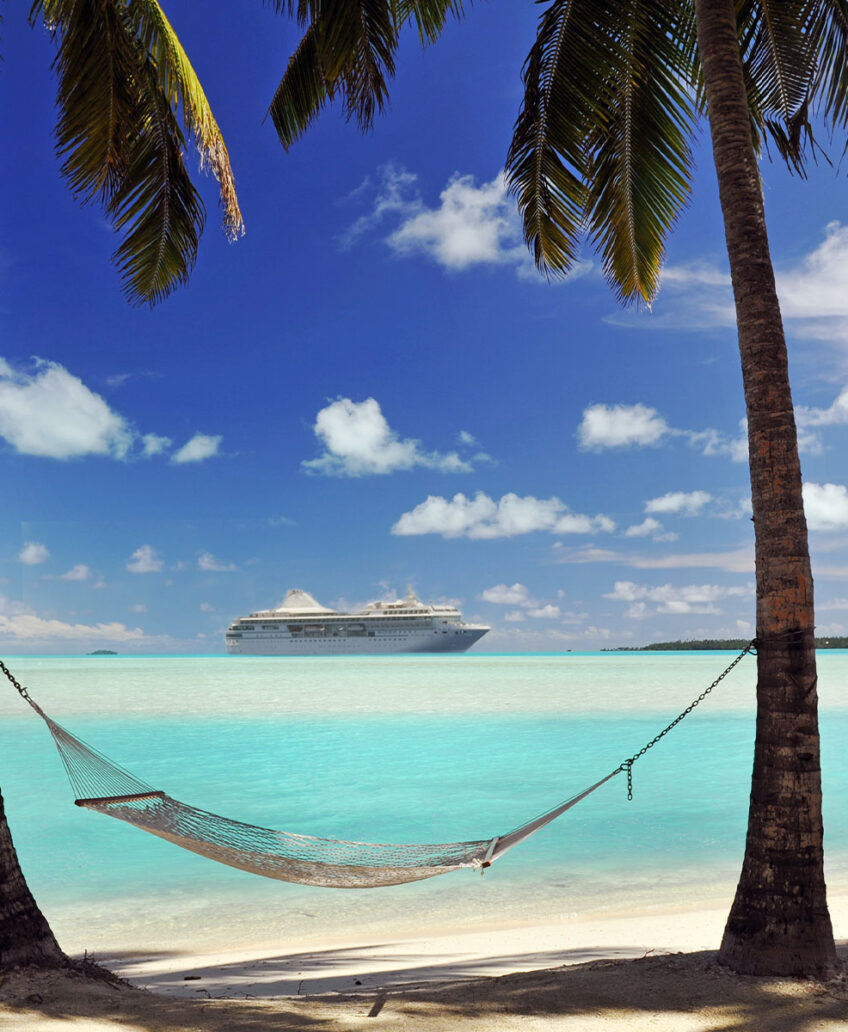 Luxury cruise ship at sea with Travel Adventures Unlimited, offering premium amenities, ocean views, and world-class travel experiences