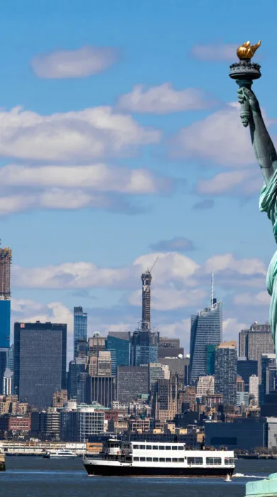 Statue of Liberty in New York City, ideal for luxury city vacations and iconic U.S. travel experiences