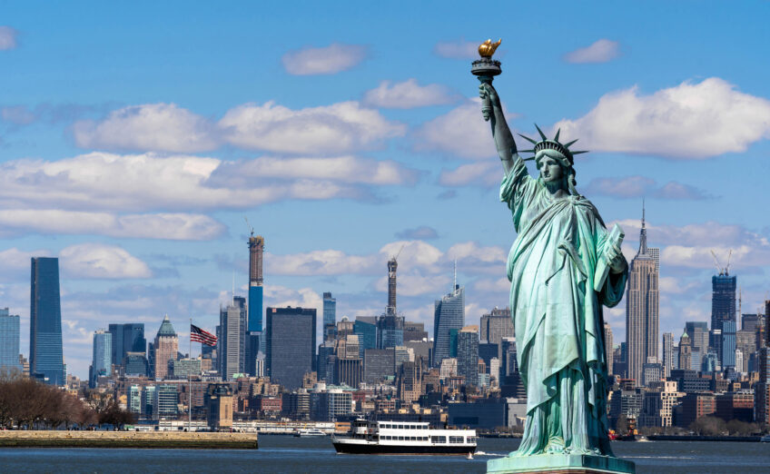 Statue of Liberty in New York City, ideal for luxury city vacations and iconic U.S. travel experiences