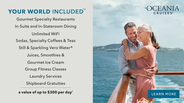 Oceania cruises Learn More Banner