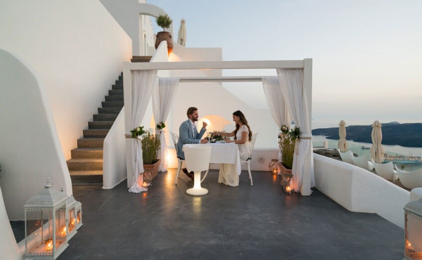 Couple enjoying a luxury vacation with scenic views, ideal for high-end travel and romantic getaways