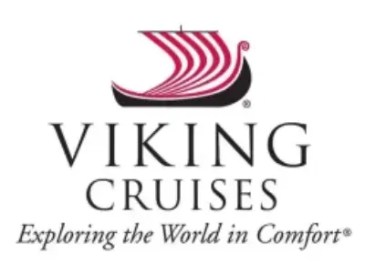 Viking Cruises logo in red and white