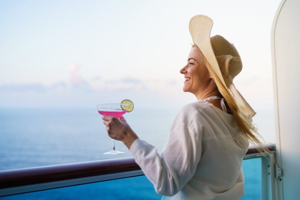 Women enjoying a luxury cruise at sea — luxury cruise experience, Summer 2025 itineraries, and all-inclusive ocean travel.